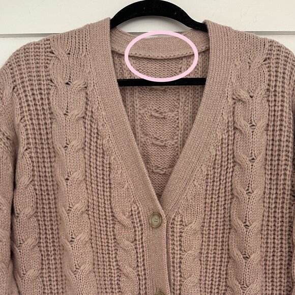 NWT Jenni Kayne Cable Cocoon Cardigan in Blush - Size XXS - Picture 8 of 8